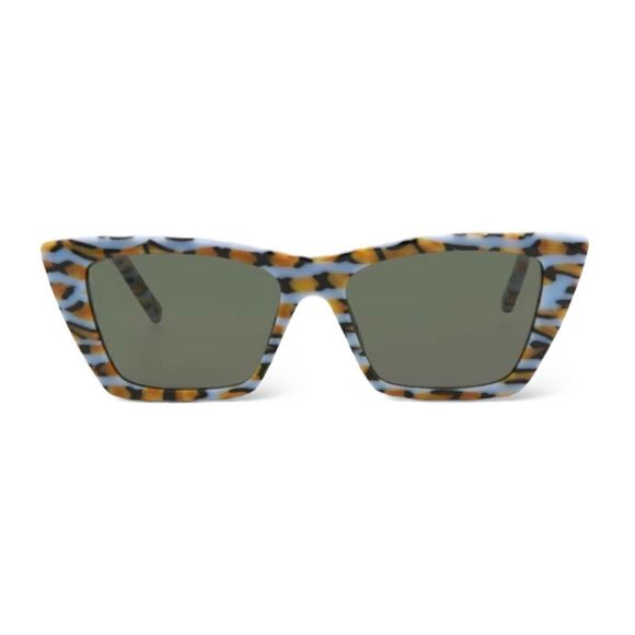 SAINT LAURENTVIOLET/GREY Tortoise Shell Cat Eye Sunglasses